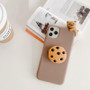 3D Cartoon Biscuit Bear Doll holder Phone Case for iPhone