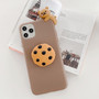 3D Cartoon Biscuit Bear Doll holder Phone Case for iPhone