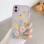 Cute Watercolor Flower Phone Case For iPhone 11 Pro Max