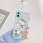 3D Relief Baby Blue Pastel Floral iPhone Case