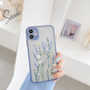 3D Relief Baby Blue Pastel Floral iPhone Case