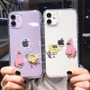 Cute Cartoon Transparent Phone Case Shockproof Funny iPhone Cover