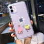 Cute Cartoon Transparent Phone Case Shockproof Funny iPhone Cover