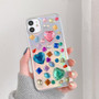 Luxury Crystal Laser Glitter Love Heart Phone Case Bling Transparent iPhone Cases