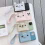Cute Dog Wallet Phone Case iPhone Leather Phone Cover With Lanyard