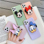 3D Cute Silicone Duck Mouse Cartoon iPhone Case with Popsocket