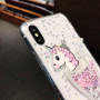 Cartoon Unicorn Dynamic Liquid Quicksand Cute iPhone Cases