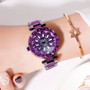 Rotating Flower Magnetic Buckle Quartz Women's Watch Gift Box Set