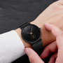 Business Casual Analog Quartz Watch Simple Steel Mesh Belt Men Wristwatch