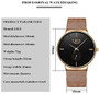 Business Casual Analog Quartz Watch Simple Steel Mesh Belt Men Wristwatch