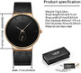 Business Casual Analog Quartz Watch Simple Steel Mesh Belt Men Wristwatch