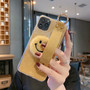 Glitter Bling Silicone Strap Cute Smile Glitter iPhone Case