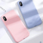 Candy Color Liquid Silicone Cover Microfiber Simple Matte iPhone Case