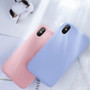 Candy Color Liquid Silicone Cover Microfiber Simple Matte iPhone Case