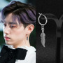 BTS Jimin Feather Earrings Kpop Jewelry