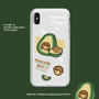 Avocado Girl Mobile Phone Back Cover Embossed Transparent iPhone Cases