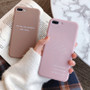 Simple Text iPhone Case Candy Color Matte Phone Case Back Cover