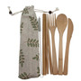 Bamboo travel cutlery set