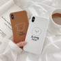 Cute Bear Cartoon iPhone Cases Candy Color Letter Phone Cases