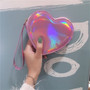 Cute Heart Women Wallet Holographic Credit Card Holder Coin Purse