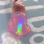 Cute Heart Women Wallet Holographic Credit Card Holder Coin Purse