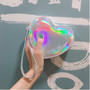 Cute Heart Women Wallet Holographic Credit Card Holder Coin Purse