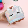 Fashion Laser Hologram Women Wallet Cartoon Cat Coin Purse