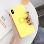 Cute Phone Cases Candy Color iPhone Cover & Finger Ring Silicone Cases