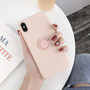 Cute Phone Cases Candy Color iPhone Cover & Finger Ring Silicone Cases