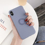 Cute Phone Cases Candy Color iPhone Cover & Finger Ring Silicone Cases