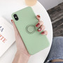 Cute Phone Cases Candy Color iPhone Cover & Finger Ring Silicone Cases