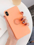 Cute Phone Cases Candy Color iPhone Cover & Finger Ring Silicone Cases