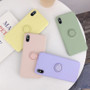 Cute Phone Cases Candy Color iPhone Cover & Finger Ring Silicone Cases