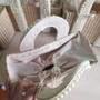Luxury Pearl Handle Women Handbags Designer Handmade Straw Bags