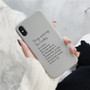 Funny Letter Print Phone Case Matte Back Cover For iPhone