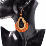 Bohemian Rattan Water Drop Earrings Statement Dangle Earring