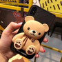 Cute Korean Cartoon Case 3D Teddy Bear Coque iPhone Case