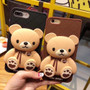 Cute Korean Cartoon Case 3D Teddy Bear Coque iPhone Case