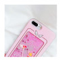 Cute Pink Liquid Quicksand Transparent Glitter Case  iPhone