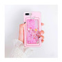 Cute Pink Liquid Quicksand Transparent Glitter Case  iPhone