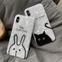 Cute iPhone Case Lovely Rabbit Cat Glossy Phone Cases