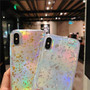 Glitter Laser With Gold Foil Phone Case iPhone