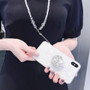 Luxury Marble Conch Shell Cover For iPhone With Crystal Lanyard Stand