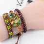 Handmade Boho Chic Jewelry Wrap Leather Beaded Bracelet