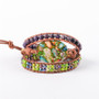 Handmade Boho Chic Jewelry Wrap Leather Beaded Bracelet