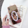 Luxury Fill Light Plating Makeup Mirror İPhone Case