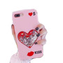 iPhone 7 8 6 6s Plus X Liquid Love Heart Cell Phone Cases