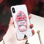 3D Dynamic Cute Ice Cream Phone Case For iphone Glitter Bling Back Cover