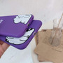 Cute Cat Purple iPhone Case Cover