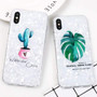 Leaves Cactus Potted Plant Quotes Shell Pattern Phone Case Shell Back Cover iPhone